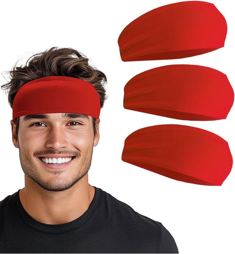 Supeniu Headband for Men & Women, Sweat Wicking Sports Sweatband Headbands, Workout Running Training Yoga Basketball Hairband - Image 1